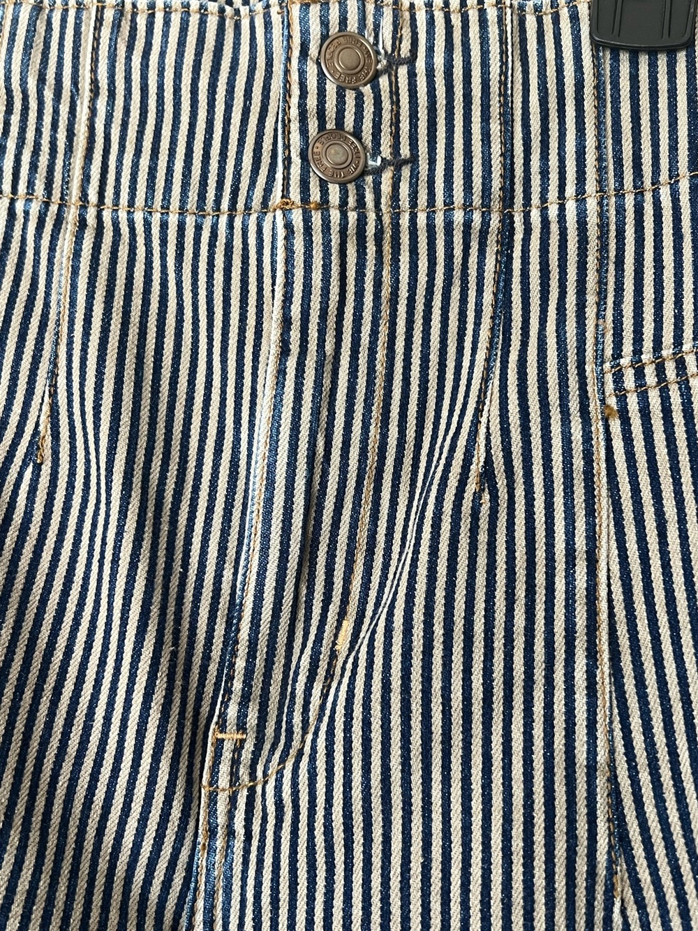 WE THE FREE 30 Jayde Striped Blue & White High-Waist flare Jeans - Picture 4 of 6
